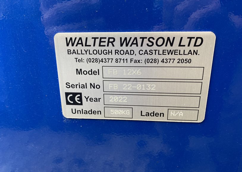 Walter Watson FEEDING Bin 12Ftx6ft