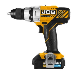 JCB 18V DRILL DRIVER WITH 2.0AH LITHIUM-ION BATTERY AND 2.4A CHARGER INCLUDES 4 PIECE MULTIPURPOSE BIT SET