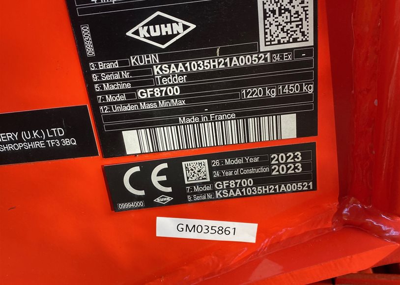 Kuhn GF8700 A01 Tedder