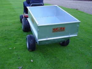 SCH SUPPLIES LARGE CAPACITY GALVANISED TIPPING TRAILER, WIDE PROFILE WHEELS