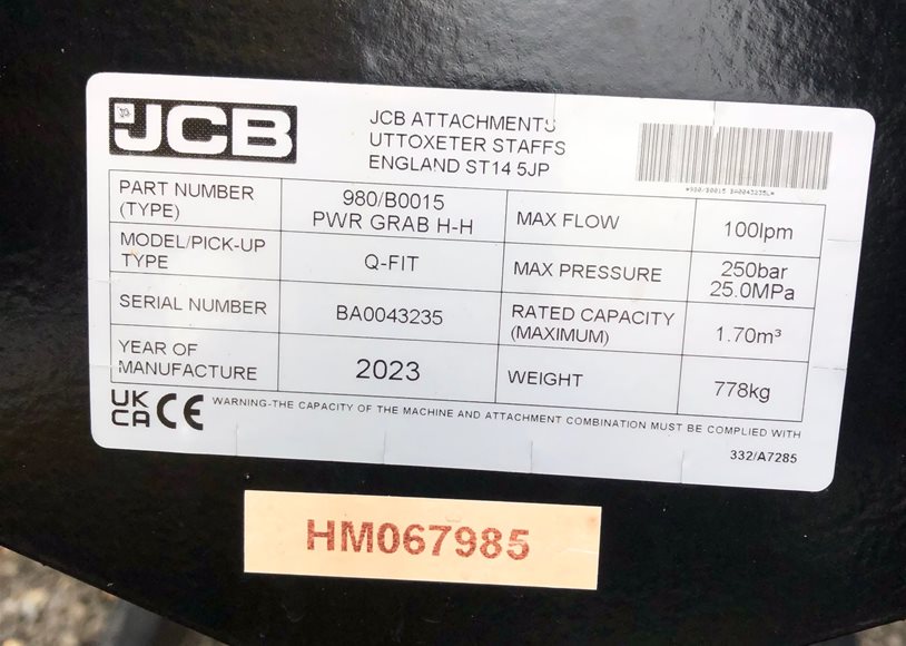 Jcb 980/B0015 Forklift Accs