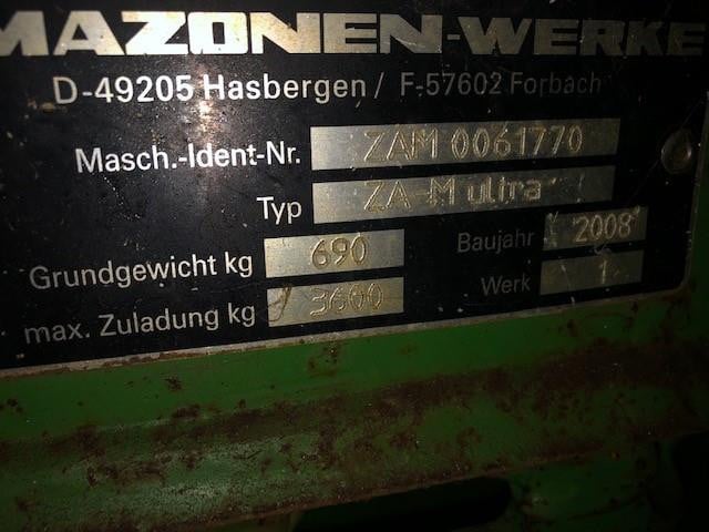 AMAZONE USED ZAM ULTRA