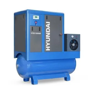 15 HP 3-PHASE, 500 LITRE AIR TANK, INTEGRAL AIR DRYER, 54CFM @ 8BAR, MAXIMUM PRESSURE 10 BAR