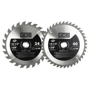 JCB 2PC TCT WOOD SAW BLADE SET 165MM