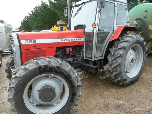 1989 (F) Massey Ferguson 399 4WD Price: POA Year: 1988 (F) Hours: 7147 Massey Ferguson 399 4WD 12 Speed New 16.9.38 and 13.6.28 Tyres