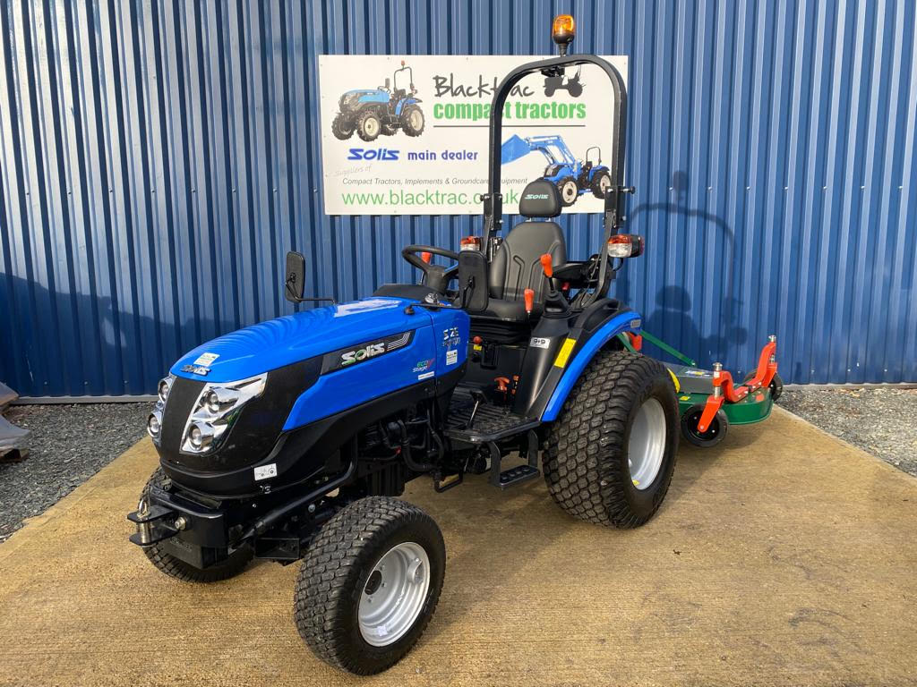 New Solis 26 S (Shuttle) Compact Tractor With New Wessex CMT180 Finishing Mower