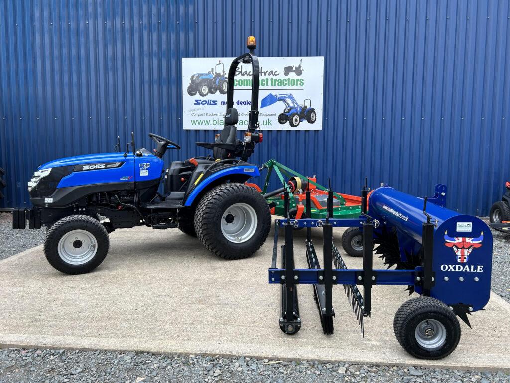 Sports Pitch Package – New Solis 26 HST Compact Tractor, New Wessex CMT180 Finishing Mower (With Rear Roller Kit) & Oxdale Combination Turf Groomer