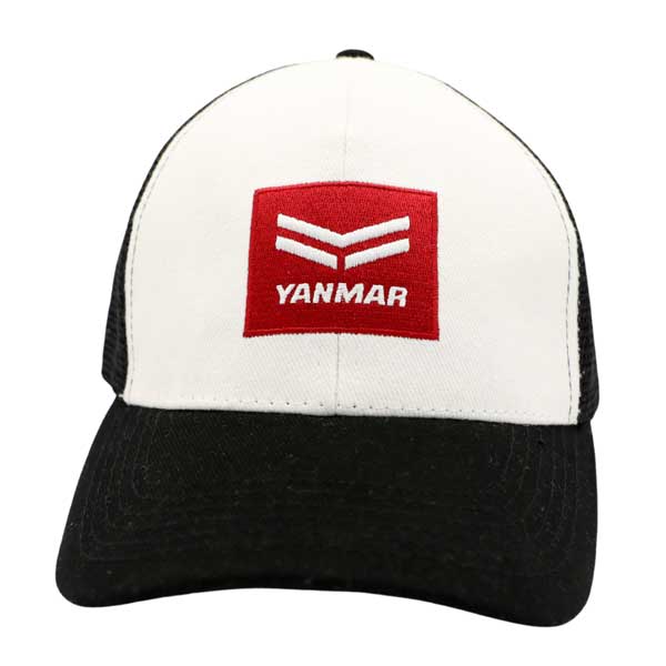 Yanmar Black & White Cap Trucker Style