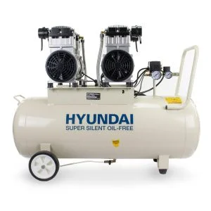 HYUNDAI 2X 1500W DUAL MOTOR 100L OIL FREE COMPRESSOR