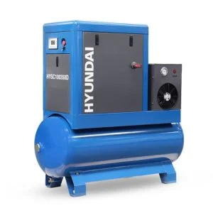 10 HP 3-PHASE, 350 LITRE AIR TANK, INTEGRAL AIR DRYER, 38CFM @ 8BAR, MAXIMUM PRESSURE 10 BAR