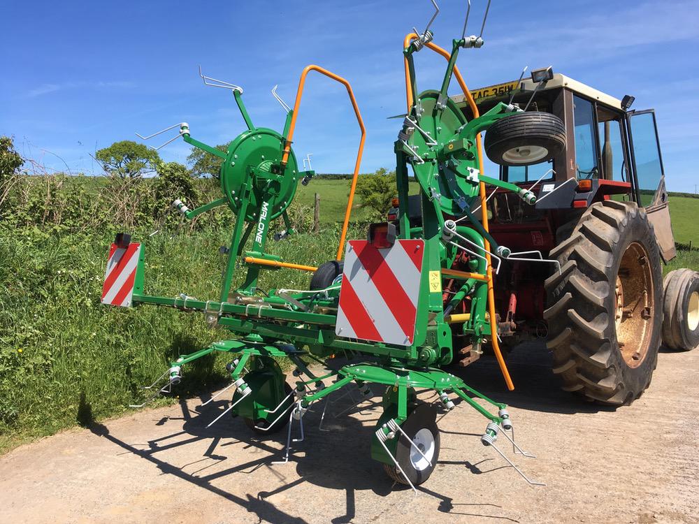 NEW Malone 4 rotor tedder