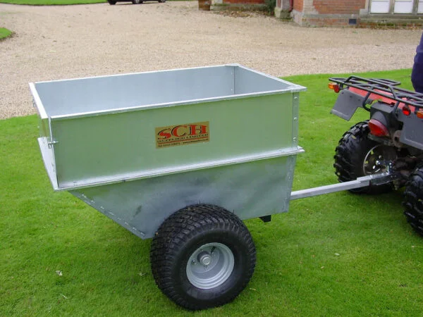 SCH Supplies-Large Capacity Galvanised Tipping Dump Trailer -Flotation Wheels – QDGT