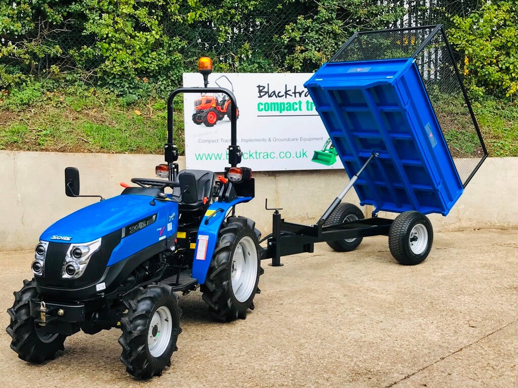 New Oxdale Heavy Duty 1.5 Tonne Dropside Tipping Trailer With Extension Mesh Sides