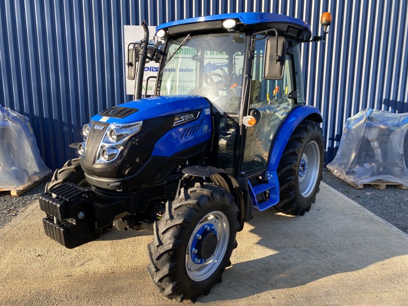 New Solis 50 4WD Compact Tractor With Cab On Agricultural Tyres