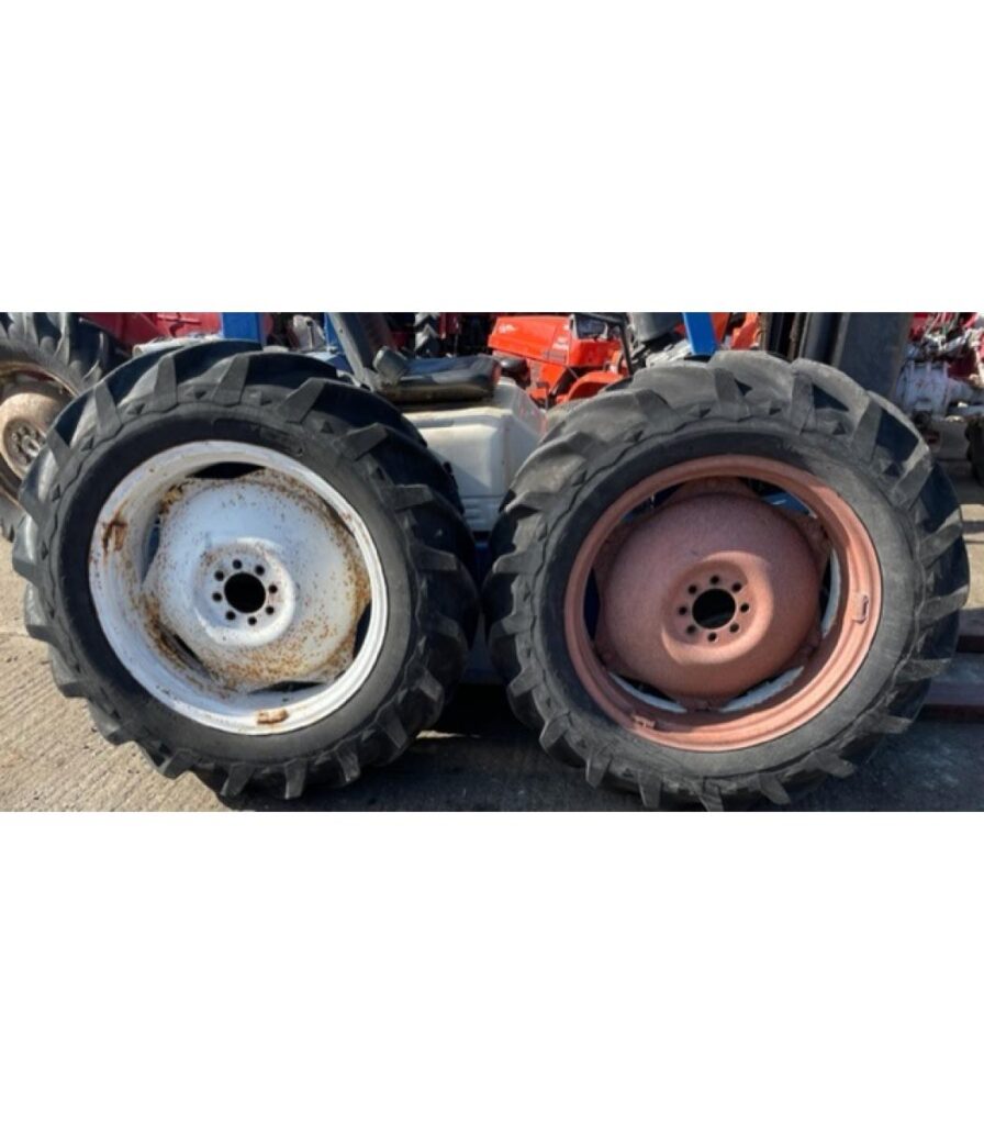 Pair of 12.4-28 Wheels and Tyres