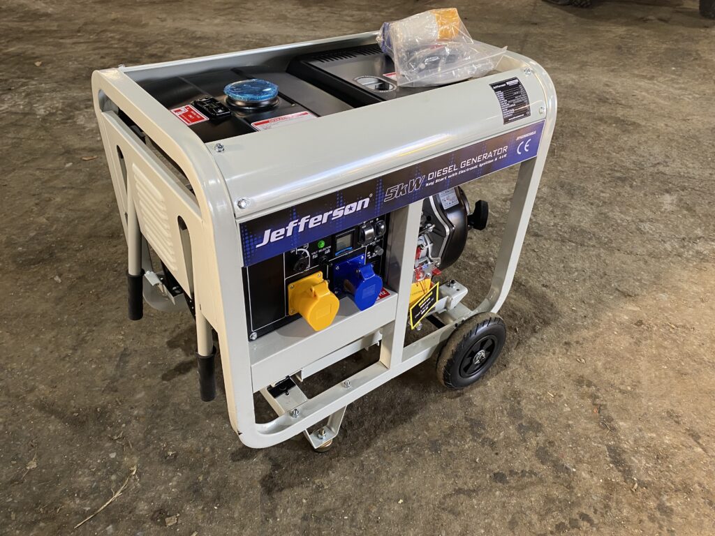 NEW JEFFERSON 5KW 6 KVA DIESEL GENERATOR