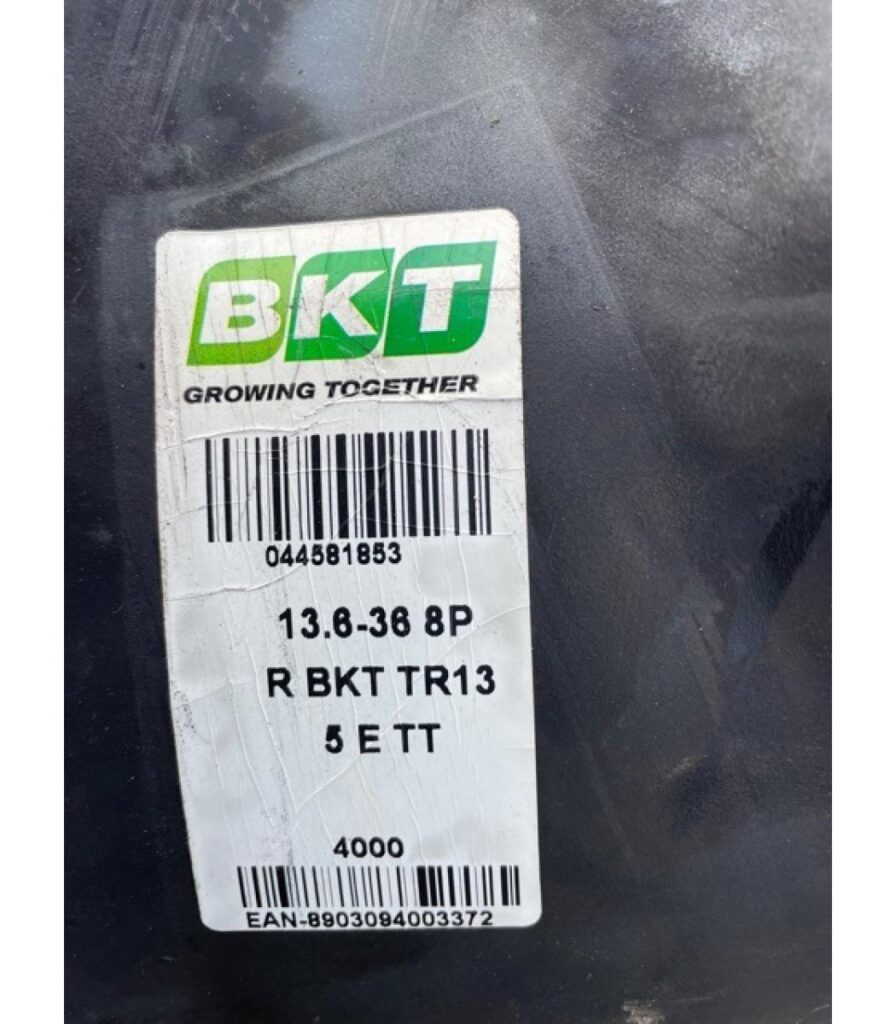 New BKT 13.6-36 Tyre