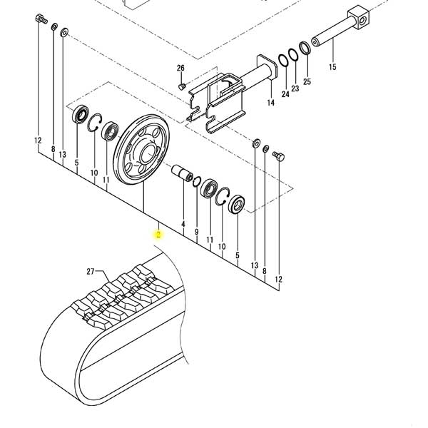 Yanmar Genuine Idler Assembly VIO12-2A