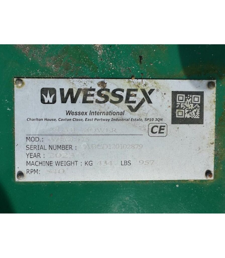 Wessex WFM175 Flail Mower - Ex Demo