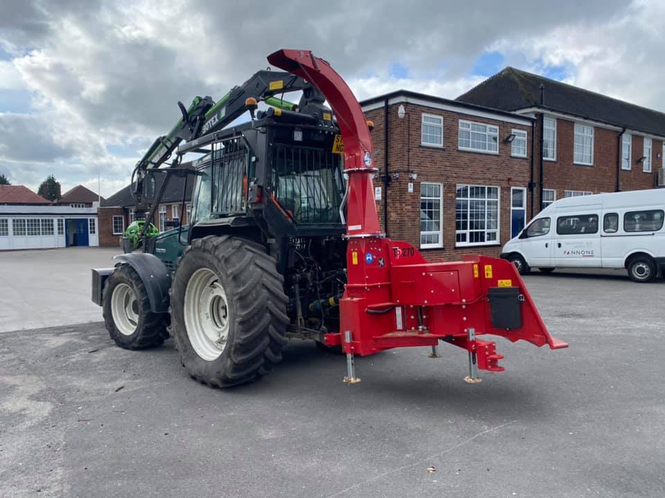 TP 270K Crane Feed PTO Wood Chipper