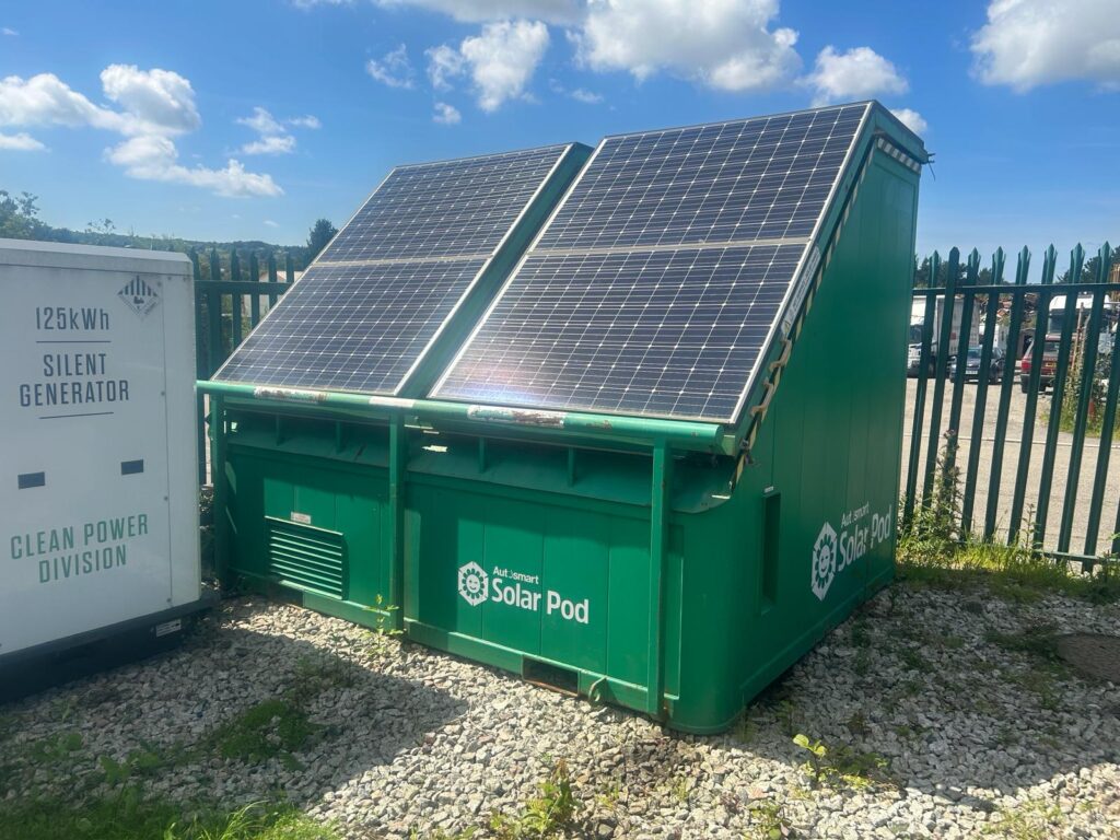 Solar Pods 15 KVA inverter 20 KWH battery storage & 24KVA generator