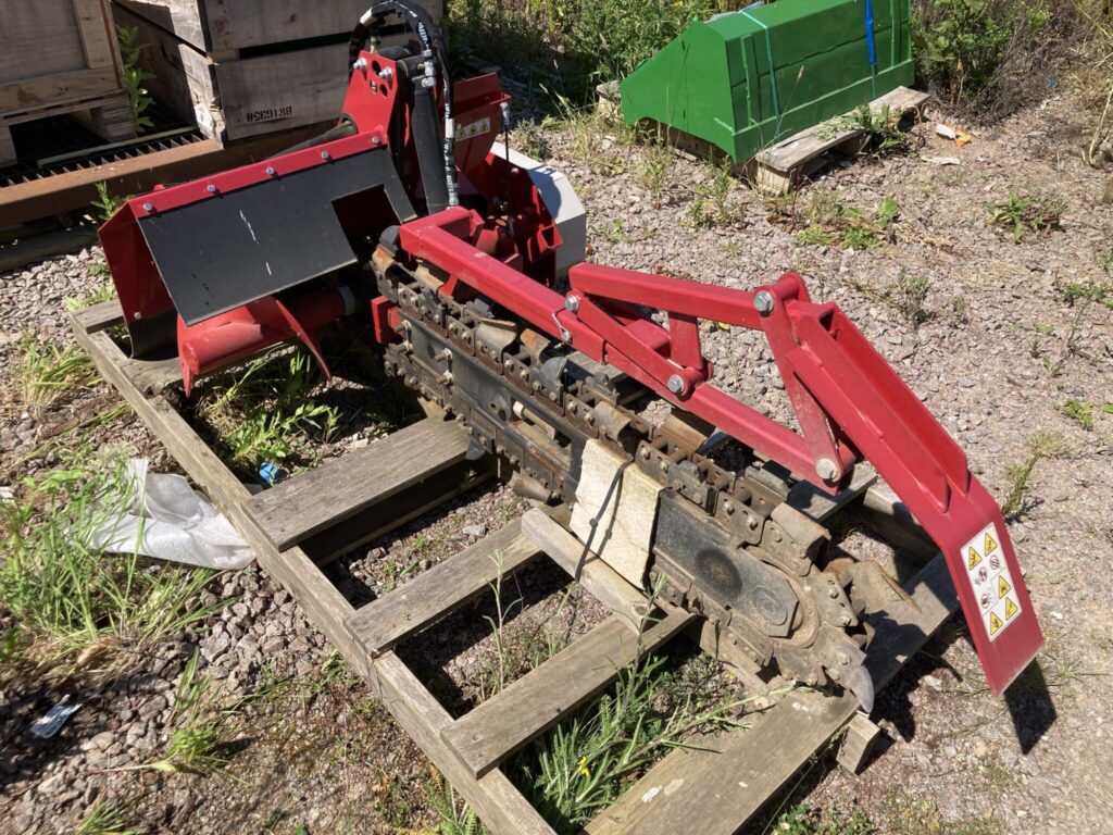 Ventrac KY400 trencher attachment