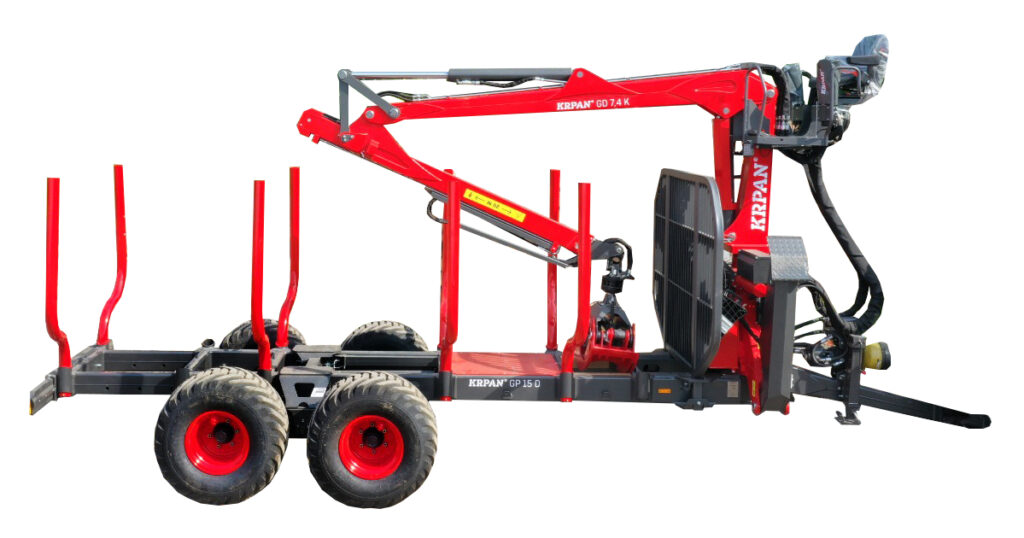 Krpan GP 15 D Forestry Trailer with High-Seat Loader