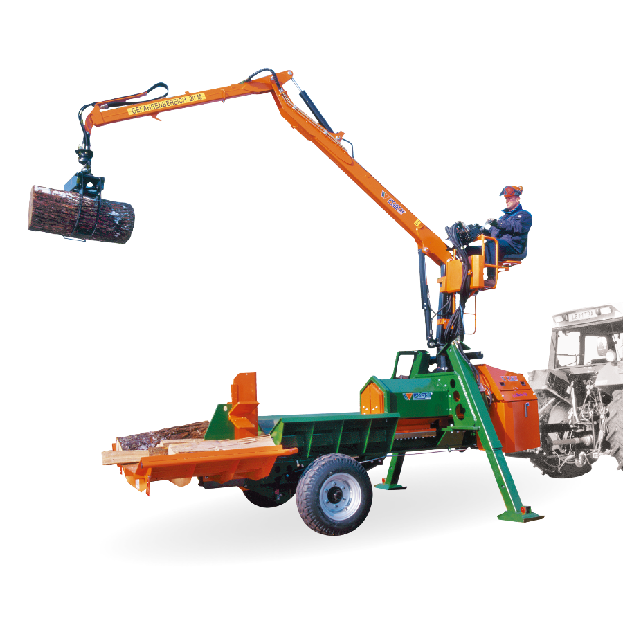 Posch 40T SplitMaster Crane Fed Horizontal Firewood Log Splitter