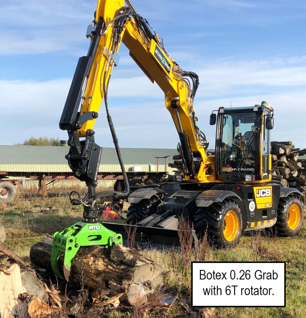 Botex Forestry Timber Grapple Grab with Rotator and Quick-Hitch