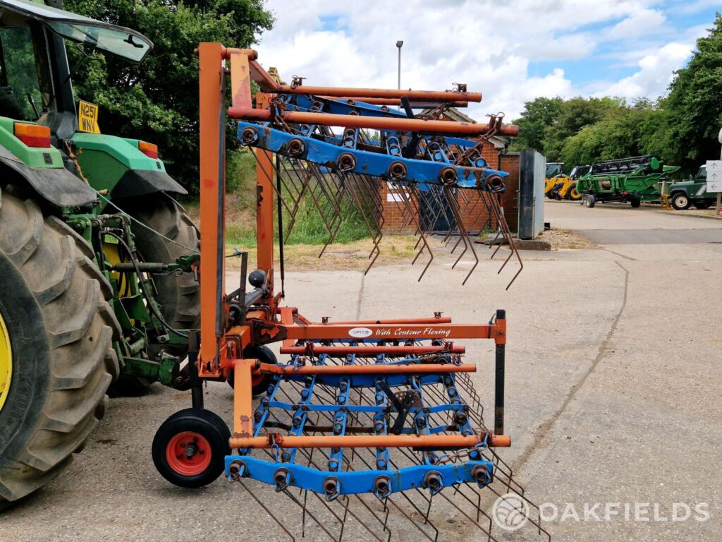 Opico 6M hydraulic fold grass harrows