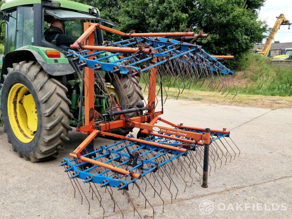 Opico 6M hydraulic fold grass harrows