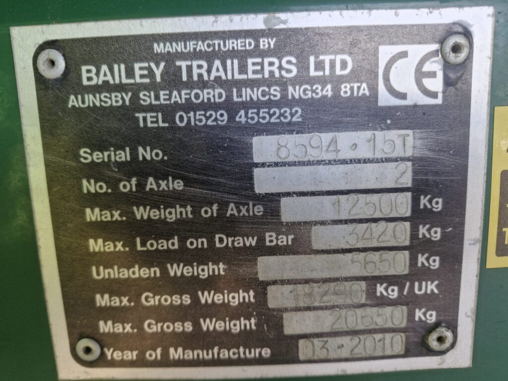 BAILEY 15 TON GRAIN TRAILER