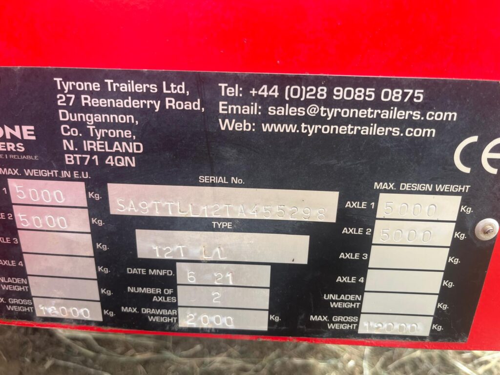 TYRONE 12 TON TRAILER