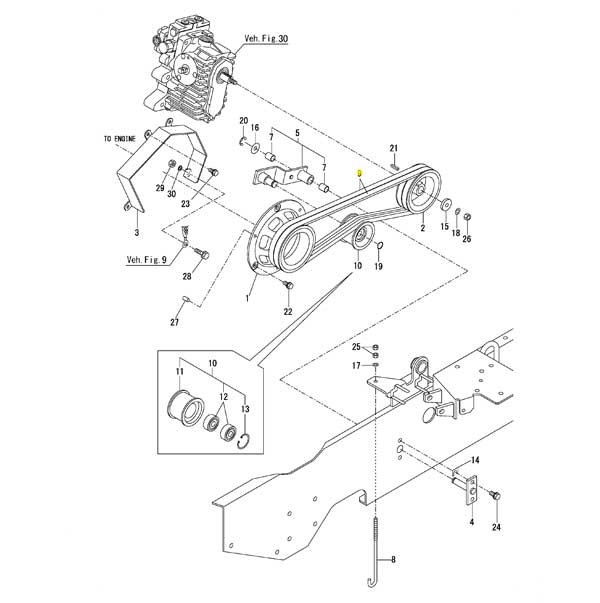 Yanmar Genuine V-Belt C12R-C