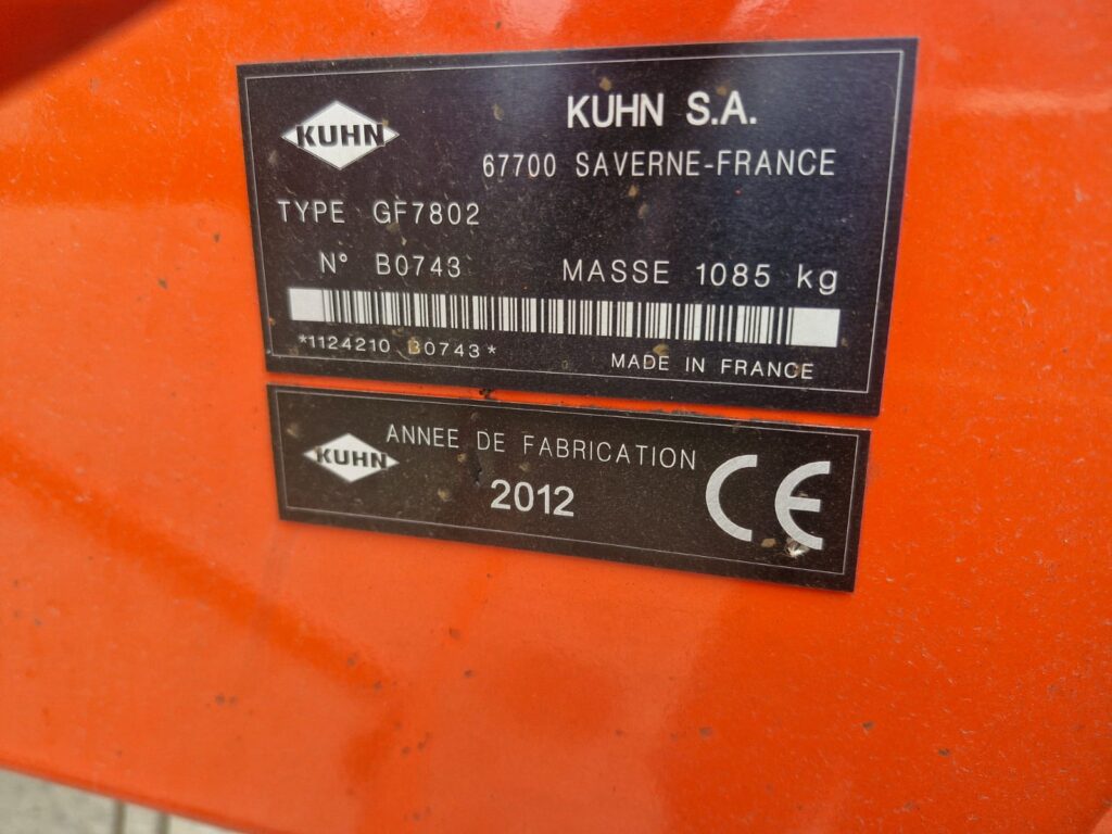 KUHN GF7802 6 ROTOR TEDDER