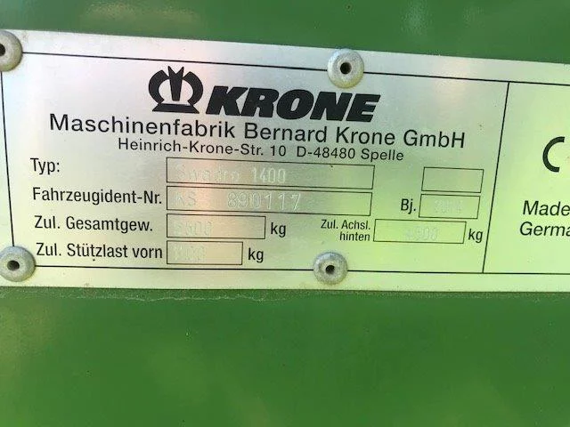 KRONE SWADRO 1400 KRONE RAKE