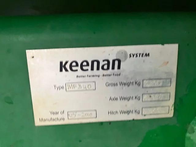 KEENAN MECHFIBER 340 FEEDER WAGON