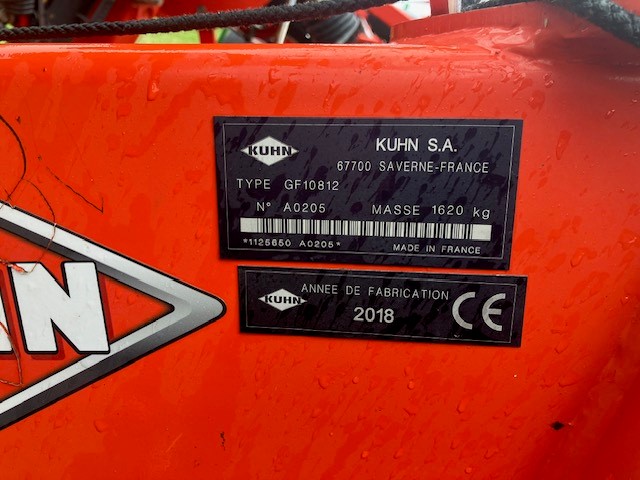 KUHN FARM MACHINERY GF10812 TEDDER