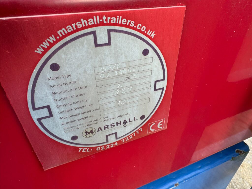 MARSHALL QM8 SILAGE TRAILER