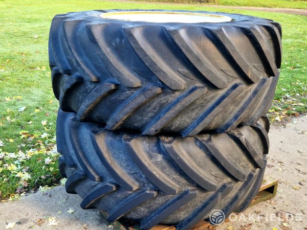 Pair of VF710/60 R38 Michelin XeoBib tyres