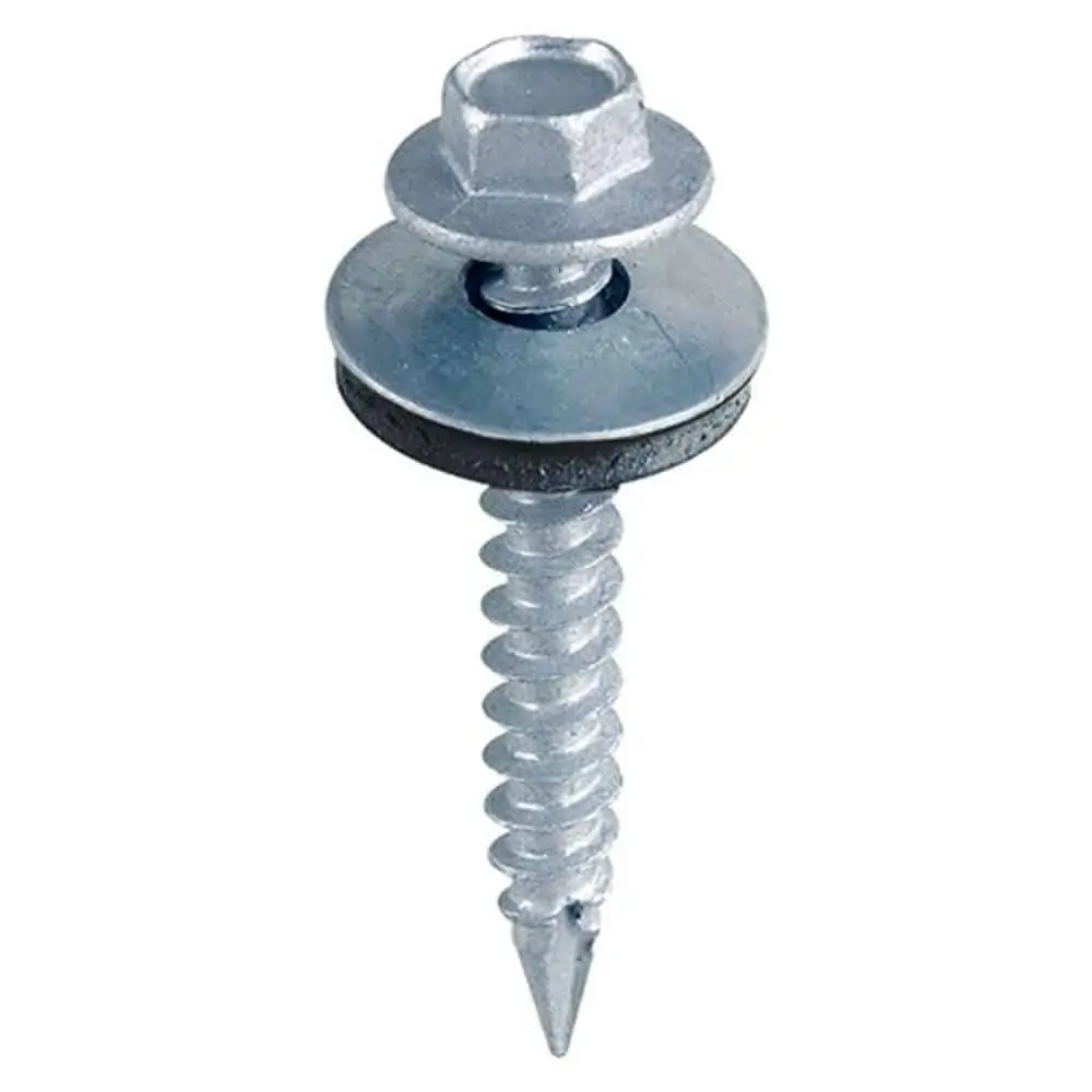 Slash Point Screws – Hex – For Timber – Zinc – with EPDM Washer