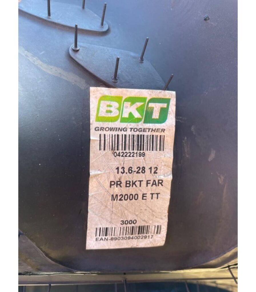 New BKT 13.6-28 Tyres