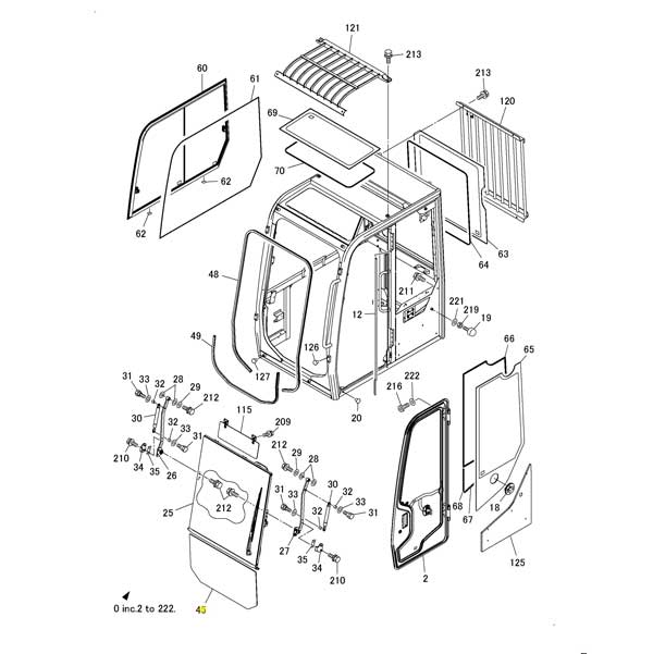 Yanmar Genuine Lower Front Glass C50-5A