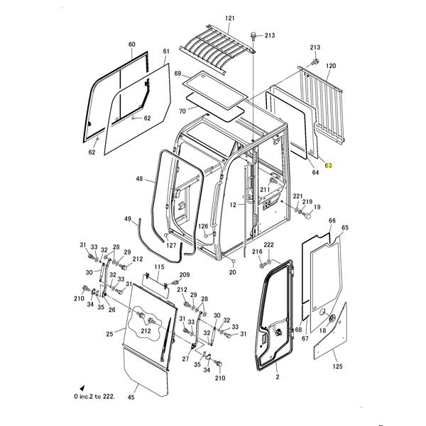 Yanmar Genuine Rear Glass C50-5A