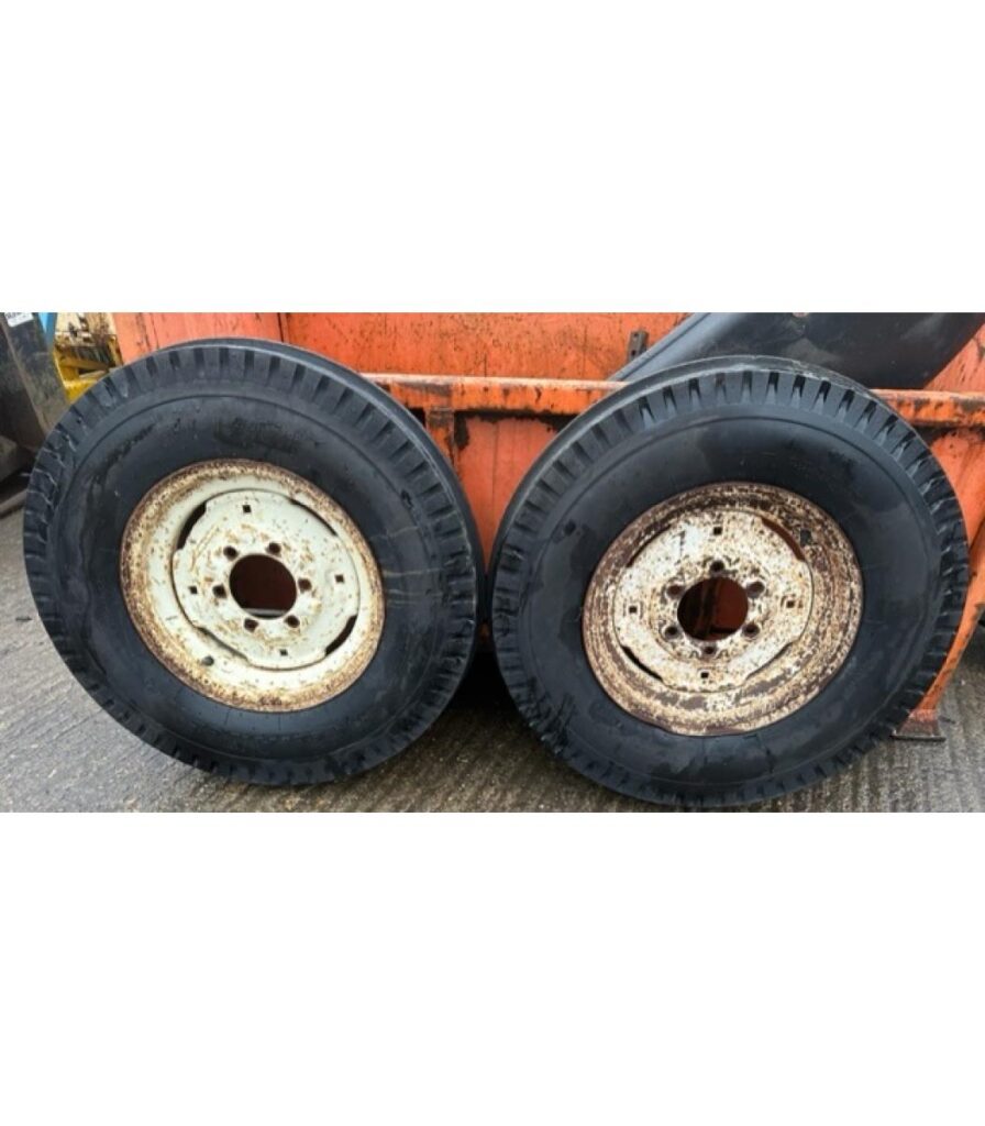 Pair of Ford 7.50 16 Front Wheels and Tyres