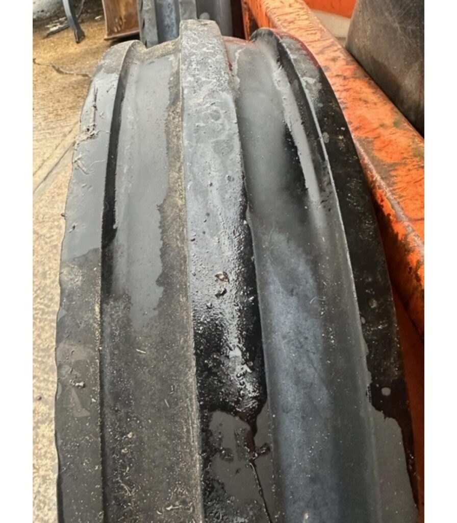 Pair of Ford 7.50 16 Front Wheels and Tyres