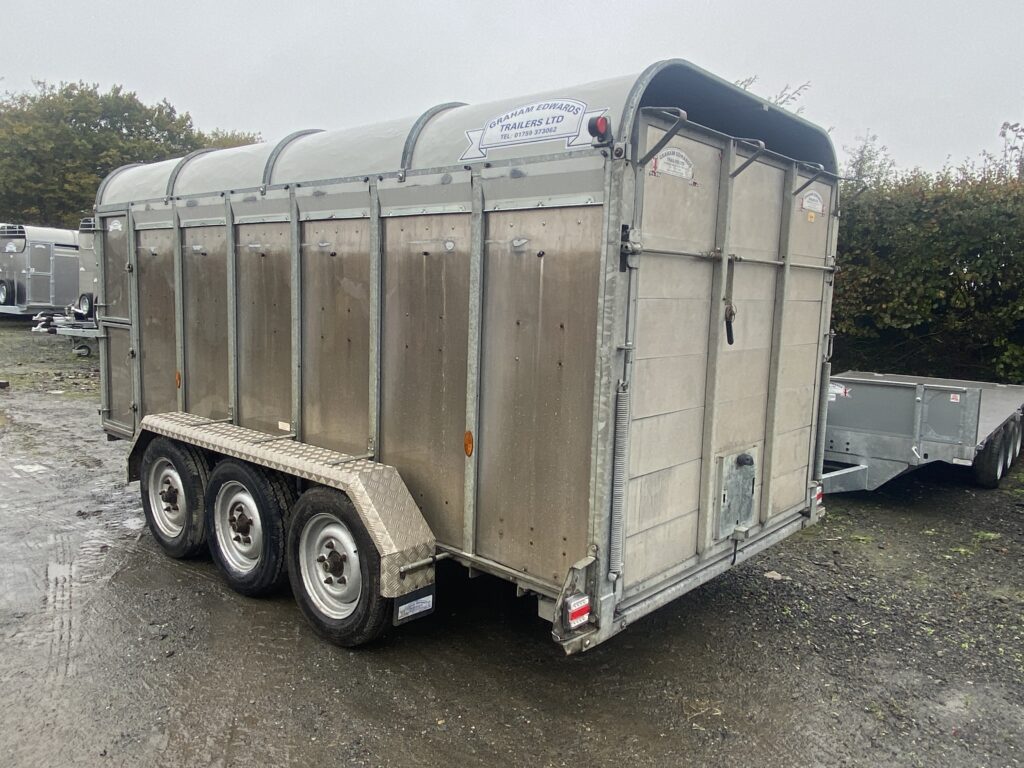 USED GRAHAM EDWARDS 14FT X 6FT PLAIN CATTLE TRAILER