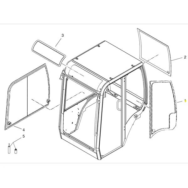 Yanmar Genuine Side Glass SV26