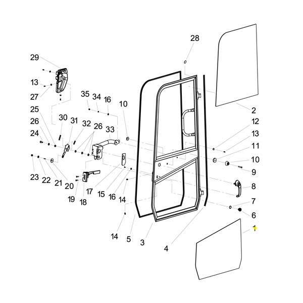 Yanmar Genuine Lower Door Glass SV60