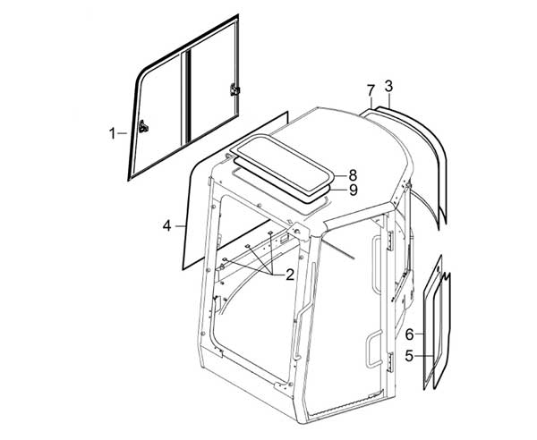 Yanmar Genuine Roof Glass VIO33-6